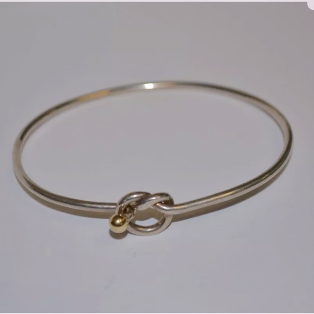Tiffany & Co 18K Gold & S. Silver Knot Bracelet